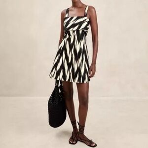 Banana Republic Factory Linen Blend Mini Dress Size 10 NWT
